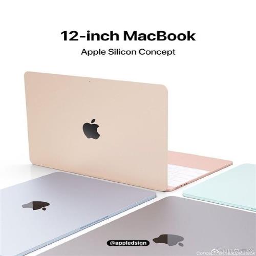 12寸苹果MacBook渲染图曝光：白色机身 刘海屏