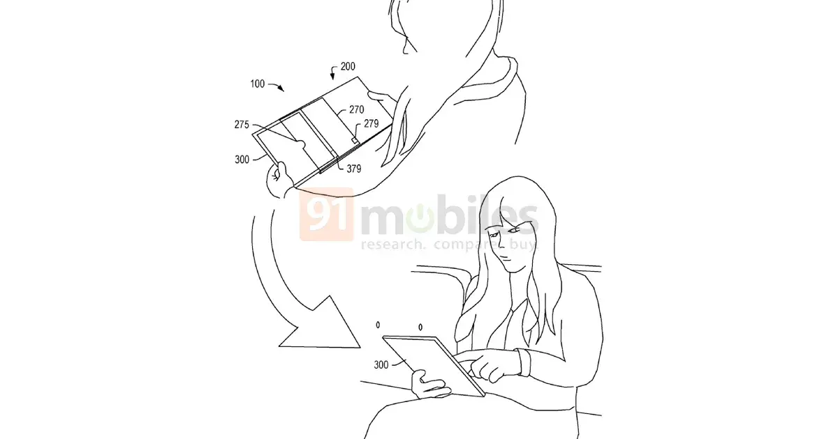 联想专利图展示了一种携带可拆卸平板的笔记本设计